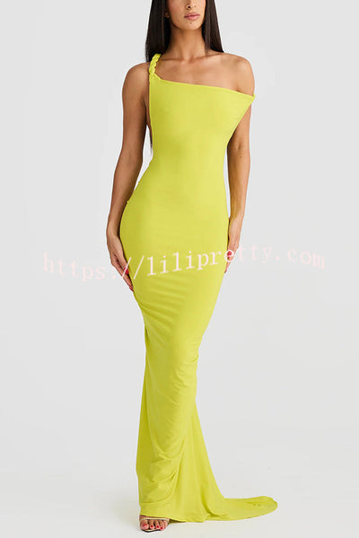 Sexy Halter Neck Open Back Pleated Slim Fit Maxi Dress