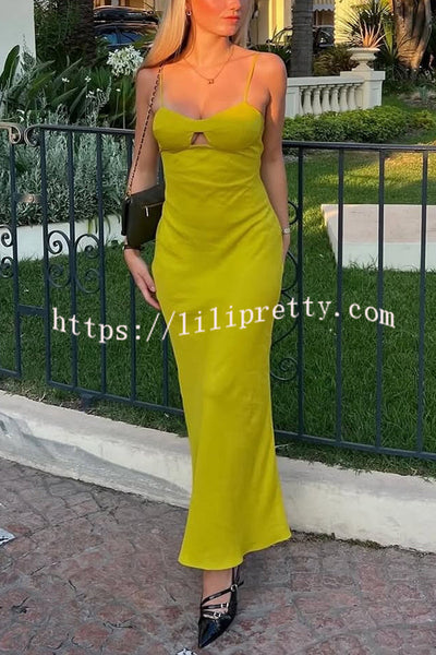 Sexy Hollow Strap Backless Slim Midi Dress