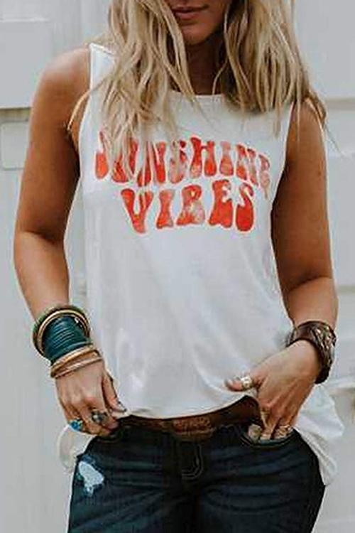 Sunshine Vibes Loose Tank Top - girlyrose.com