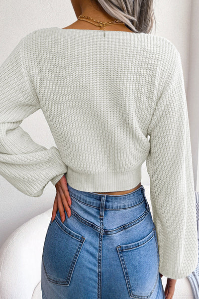 Sexy Solid With Bow V Neck Tops