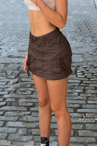 Sexy Casual Solid Pocket Regular Straight Patchwork Bottoms