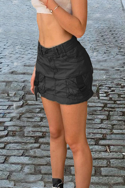 Sexy Casual Solid Pocket Regular Straight Patchwork Bottoms