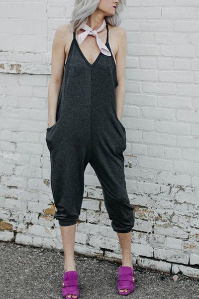 Pockets Slip Jumpsuit