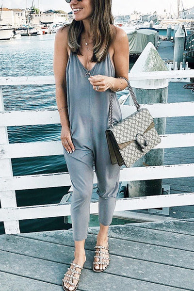 Pockets Slip Jumpsuit