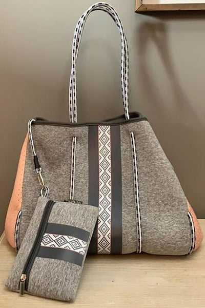 Neoprene Tote and Wristlet