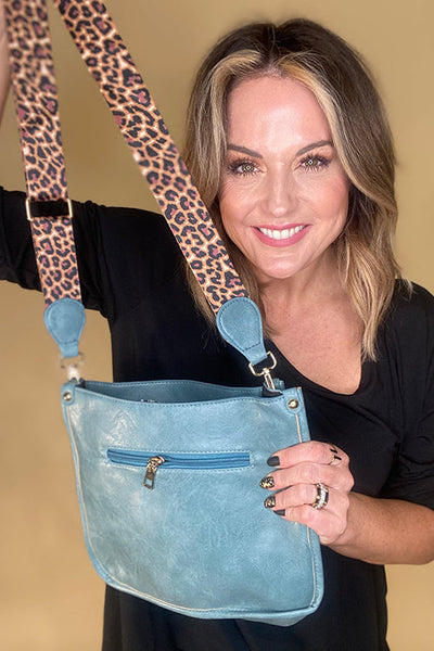 Leopard Strap Crossbody Purse