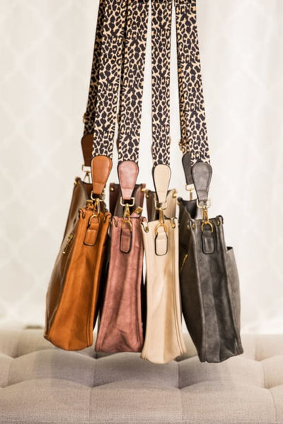 Leopard Strap Crossbody Purse