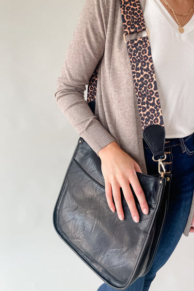 Leopard Strap Crossbody Purse