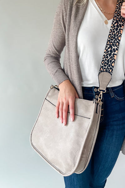 Leopard Strap Crossbody Purse