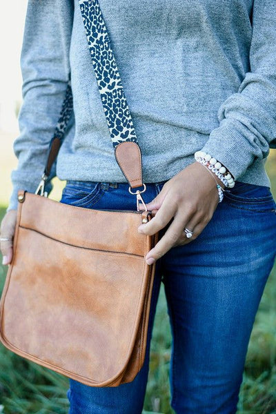 Leopard Strap Crossbody Purse