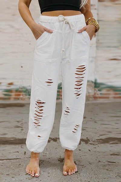 Midtown Distressed Pocketed Joggers