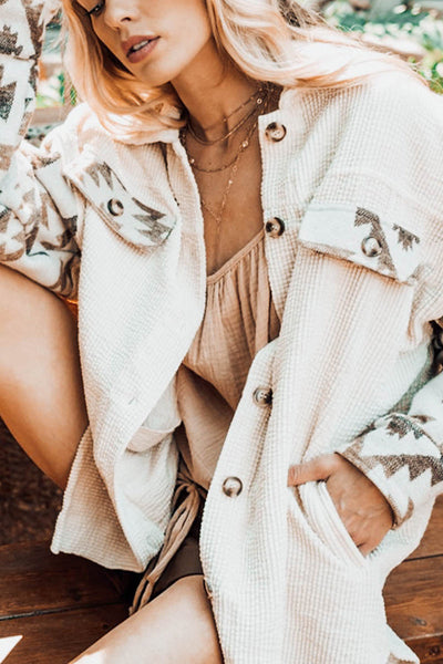 Forest Aztec Corduroy Shacket