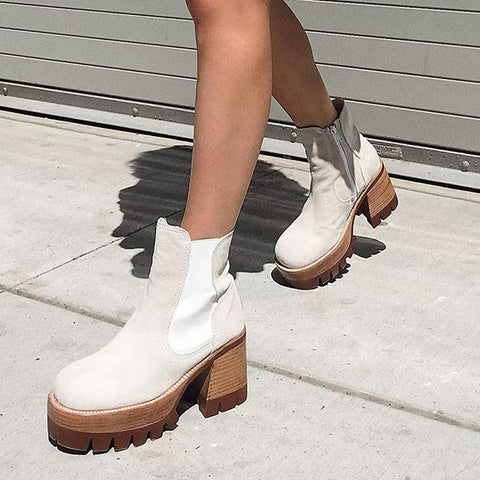Lydiashoes Fashion Faux Suede Zipper Boots
