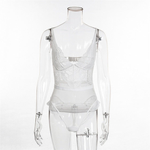 Colors Mesh Sheer Lace Bodysuit - girlyrose.com