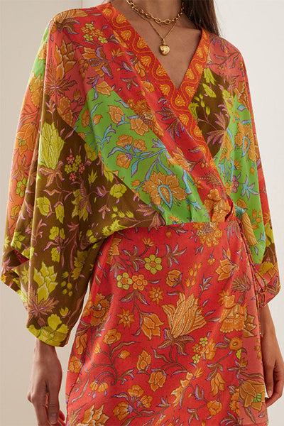 Gypsy Soul Paisley Wrap-Style Mini Beach Tunic & Dress