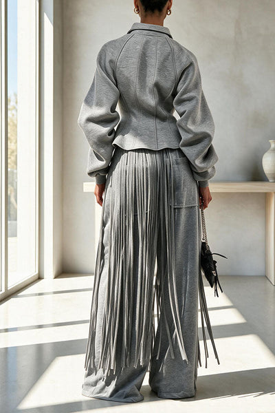 Aura Sculptural Corset-Style Zip-Up Sweatshirt