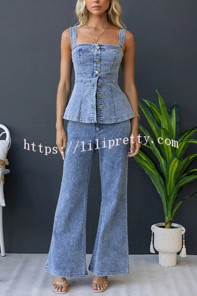 Madsen Denim Mid-high Waist Pocketed Stretch Flare Jeans