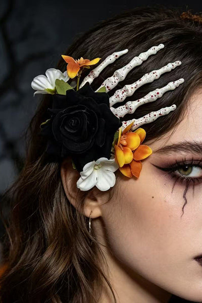 Dark-style Skull Hand Side Hair Clip