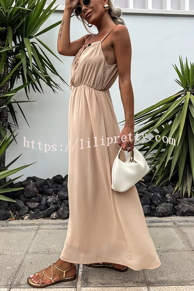 Passionate Sahara Beaded Tie-up Design Loose Maxi Dress