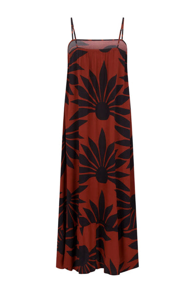 Romantic Bohemian Style Sunflower Print Sundress