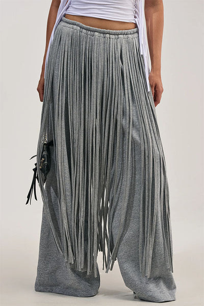 Aura Fringe High-Waist Movement Wide-Leg Pants