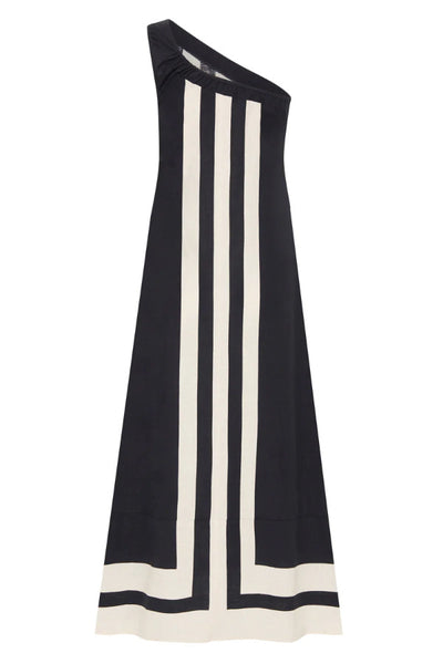 Striped Off-shoulder Dress