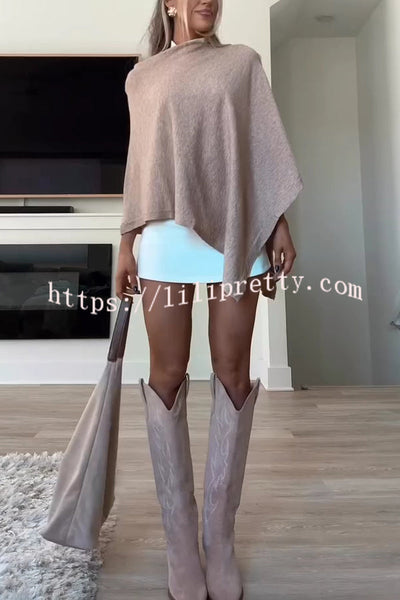 Women Cashmere Knit Shrug Bolero Side Button Detail Lightweight Shawl  Poncho