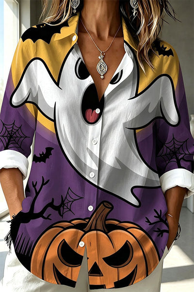 Fun Jack-O'-Lantern Face Orange Shirt