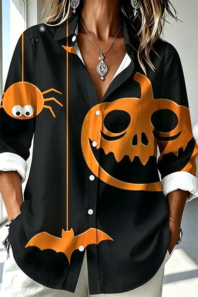 Fun Jack-O'-Lantern Face Orange Shirt