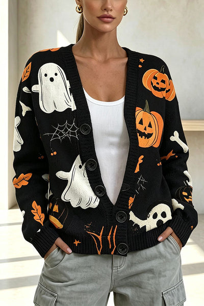 Halloween-themed cardigan