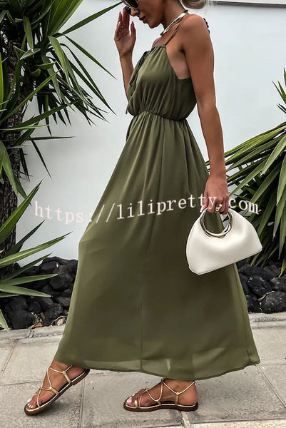 Passionate Sahara Beaded Tie-up Design Loose Maxi Dress