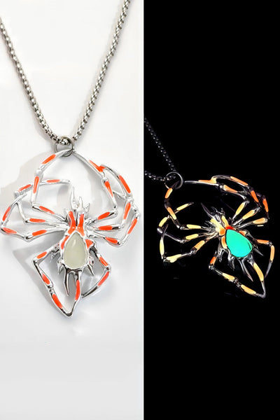 Halloween Glow-in-the-dark Spider Necklace