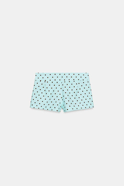 Trisha Linen Blend Polka Dot Stand Neck Belted Jacket and Low-Rise Pocket Mini Shorts Set
