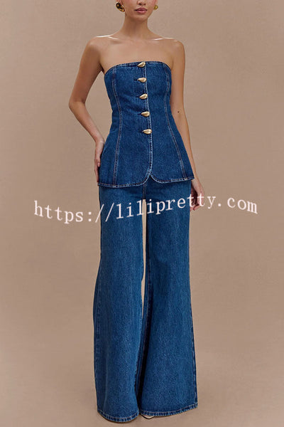 Jen Denim High Waist Pocketed Flare Leg Jeans