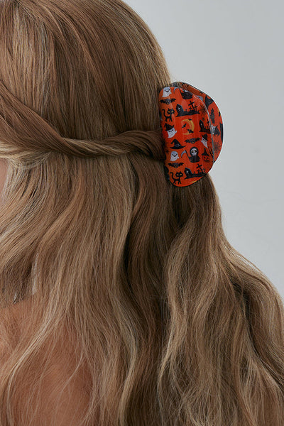 Halloween Gothic Fashion Bat Pumpkin Hair Clip