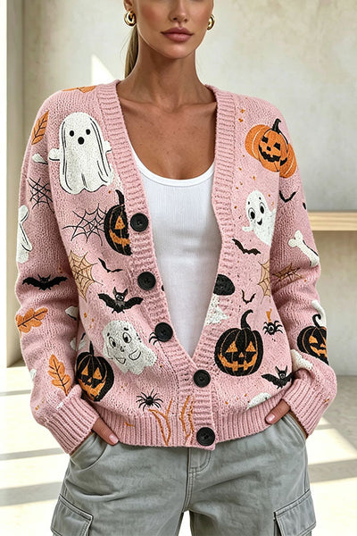 Halloween-themed cardigan