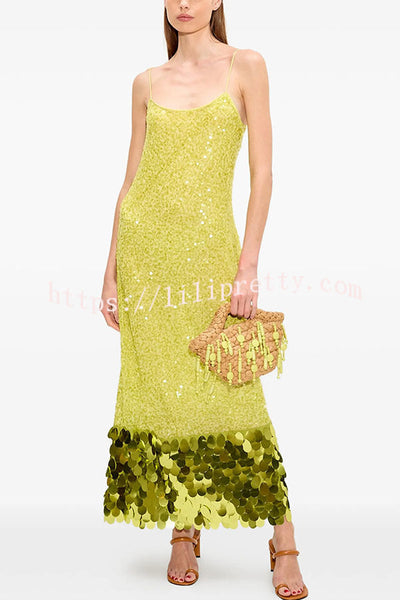 Serena Sequin Cami Maxi Dress