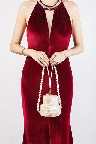 Fashionable and Elegant Multi-style Pearl Chain Shoulder Bag