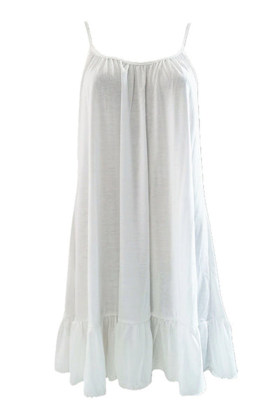Solid Color Ruffled Cami Mini Dress