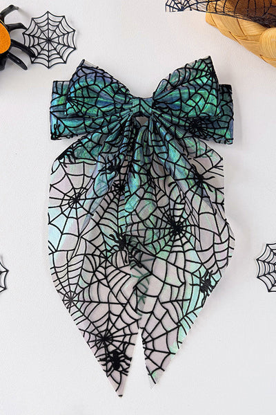 Halloween Spiderweb Bow Hair Clip