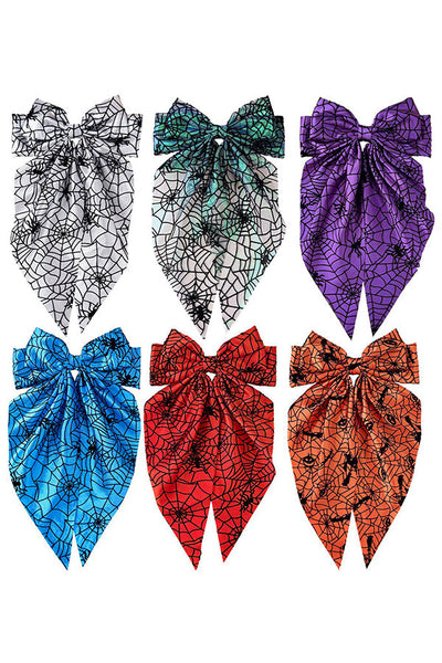 Halloween Spiderweb Bow Hair Clip