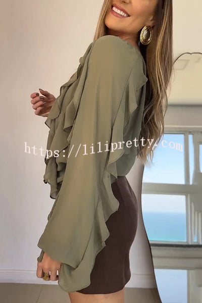 Fashion V-neck Long Sleeve Elegant Loose Shirt