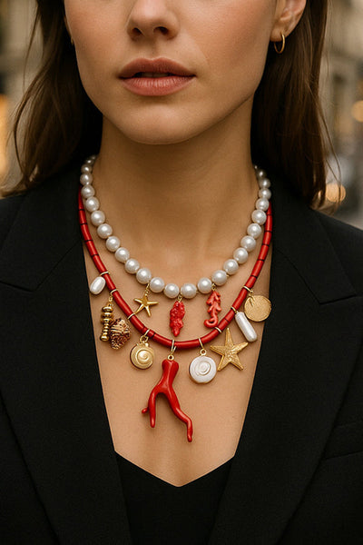 Multicolor Crystal Beaded Necklace