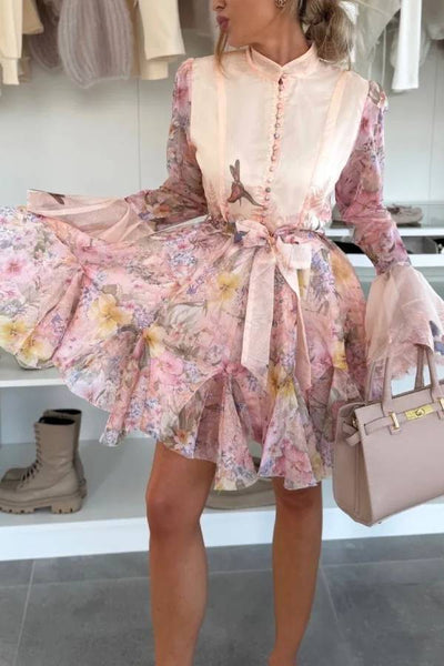 DALEYZA PEACH VISCOSE DRESS