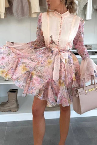 DALEYZA PEACH VISCOSE DRESS