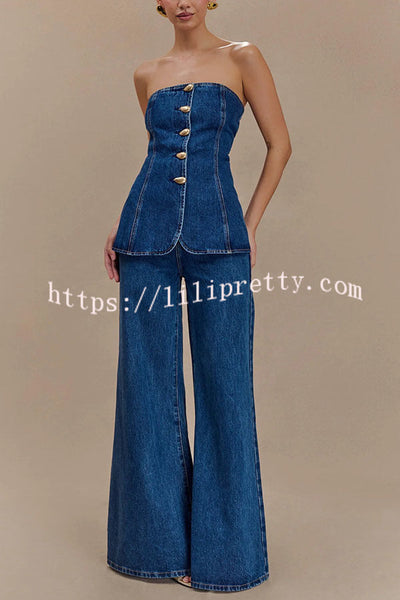 Jen Denim High Waist Pocketed Flare Leg Jeans