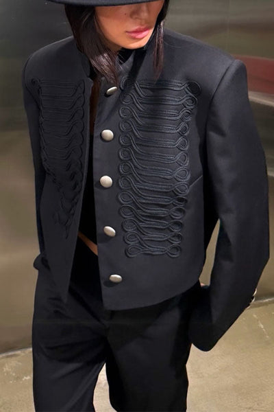 Aura Regal Military Corded Crop Jacket