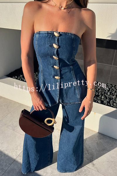 Jen Denim High Waist Pocketed Flare Leg Jeans
