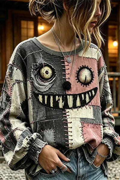 Spooky Season Velvet Long Sleeve Halloween Shirt