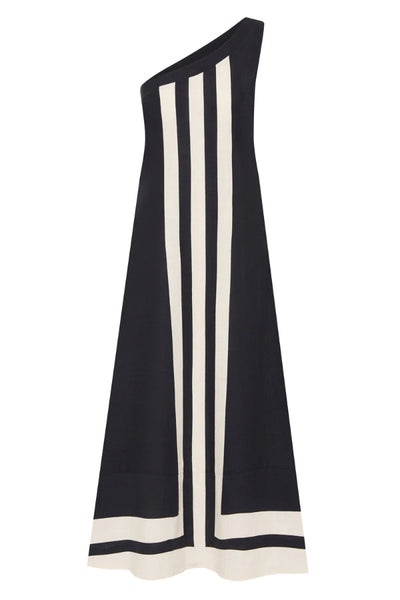 Striped Off-shoulder Dress